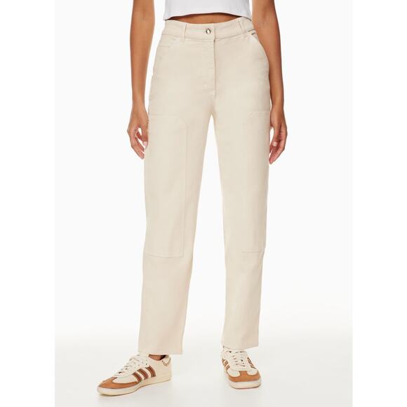 Wilfred Free Aritzia Brennan Birch Cream High Rise Utility Straight Leg Pants 2 - Picture 2 of 12